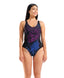 Arena Mia Wing Back Swimsuit - Black Multi / Black