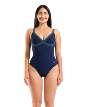 Arena Daniela U Back C Swimsuit - Navy / Mangrove