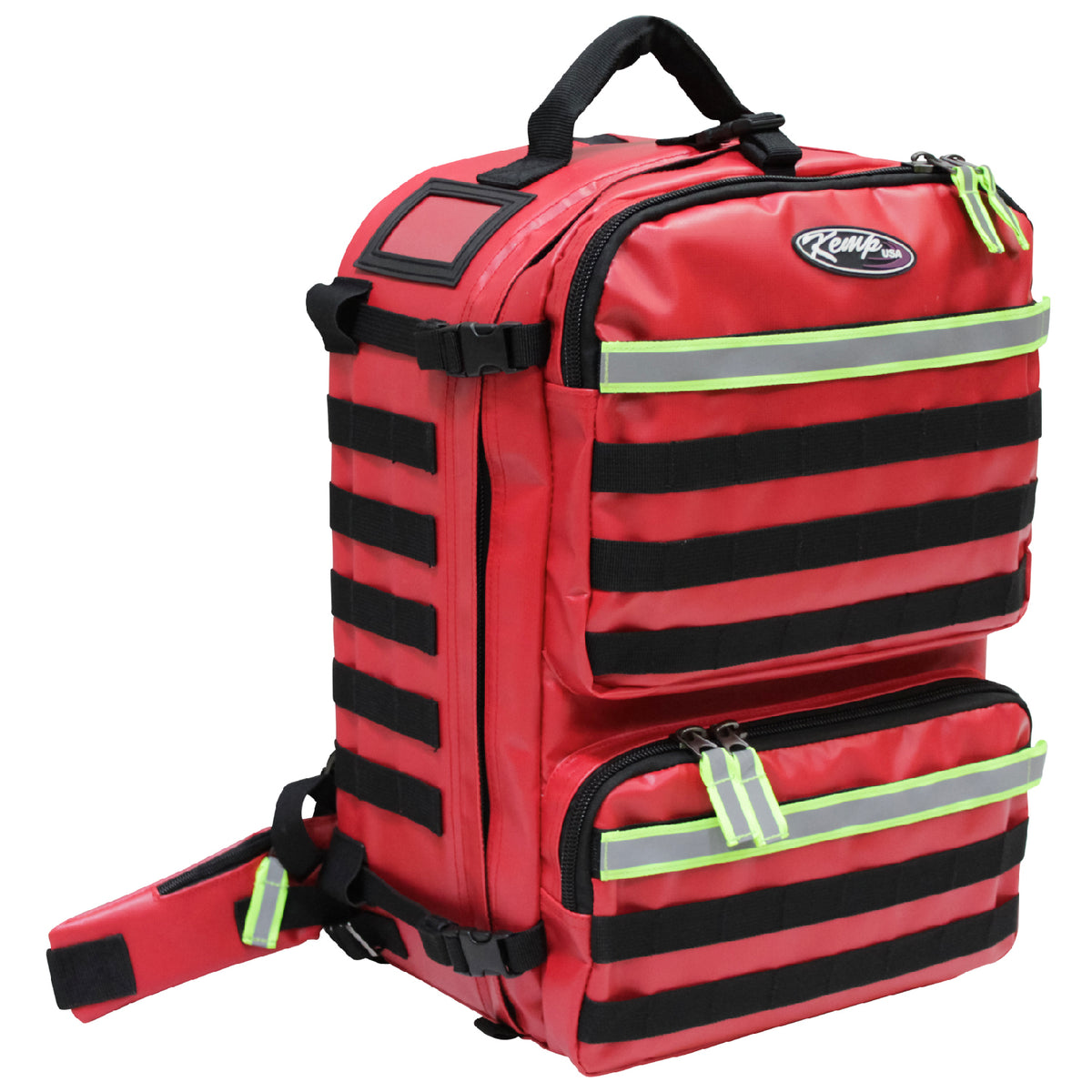 Kemp USA Premium Rescue & Tactical EMS Bag - Kemp USA Fluid-Resistant Tarpaulin Rescue & Tactical EMS Bag, Red
