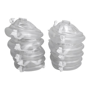 Kemp USA CPR Training Mask Kit with CPR Mask Cuffs & Training Valves (10 Sets) - Default Title