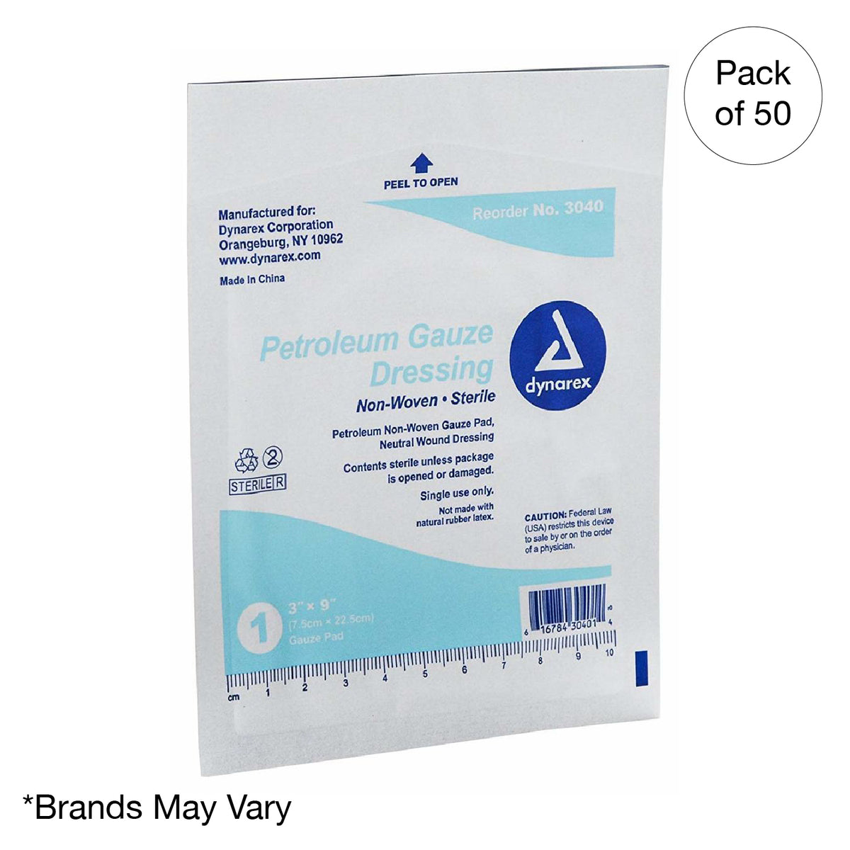 Kemp USA Petroleum Gauze Dressing 3 x 9" ( - 50 pcs)