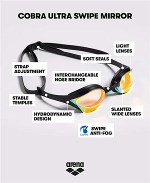 Arena Cobra Ultra Swipe Mirrored Racing Goggles - 26