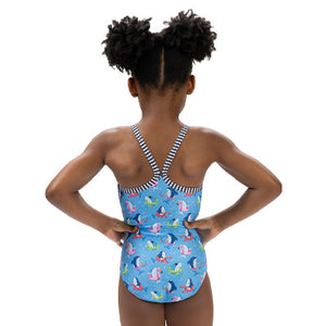 Dolfin Uglies Little Dolfin Girls' Fin Floats Print One Piece - 26
