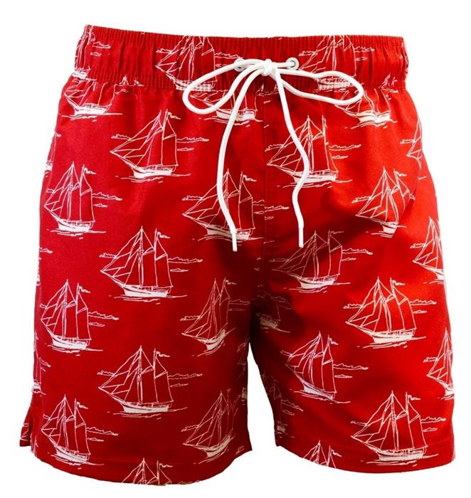 Adoretex Men's Sail Boat Printed 6" Inseam Beach Board Shorts - 25 product image 2