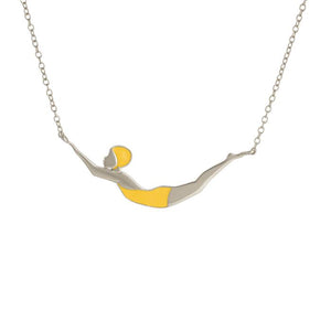 Custom enamel swimmer necklace image 24