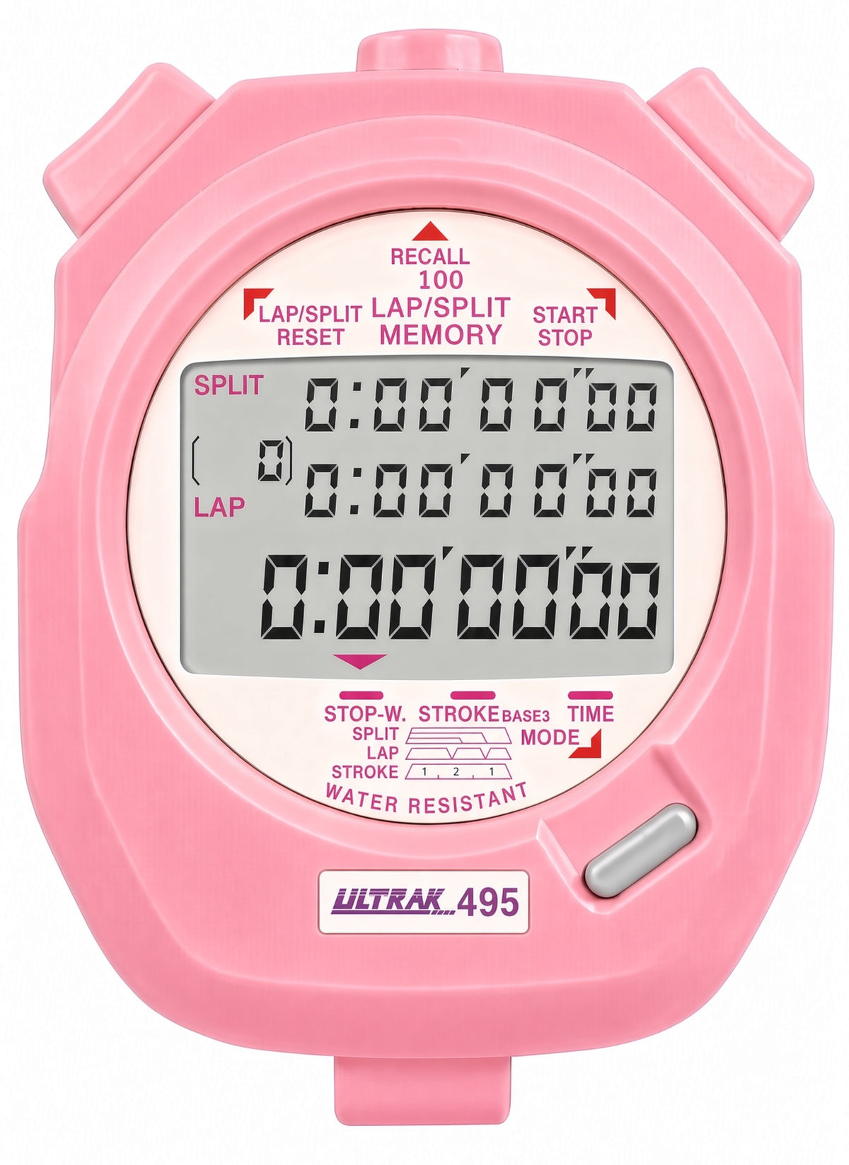 ULTRAK 495 100 Dual Split Memory Stopwatch - Pink