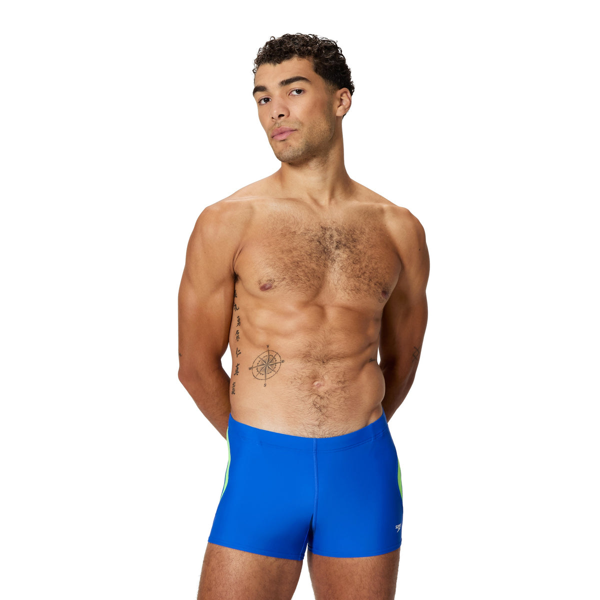 Speedo Splice Beachstar Sqaure LEG - DEEP SAPPHIRE/SCREAMING GREEN