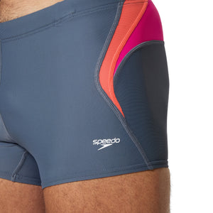 Speedo Splice Beachstar Sqaure LEG - GREY LEAD/TOP CORAL