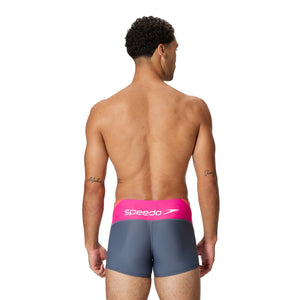Speedo Splice Beachstar Sqaure LEG - GREY LEAD/TOP CORAL