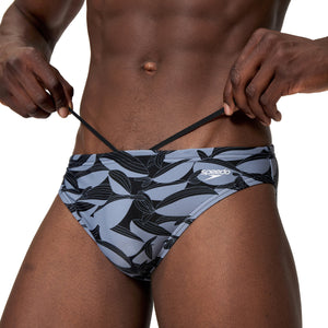 Speedo Print Beachstar Brief 2 INCH - ANTHRACITE/COIN GREY