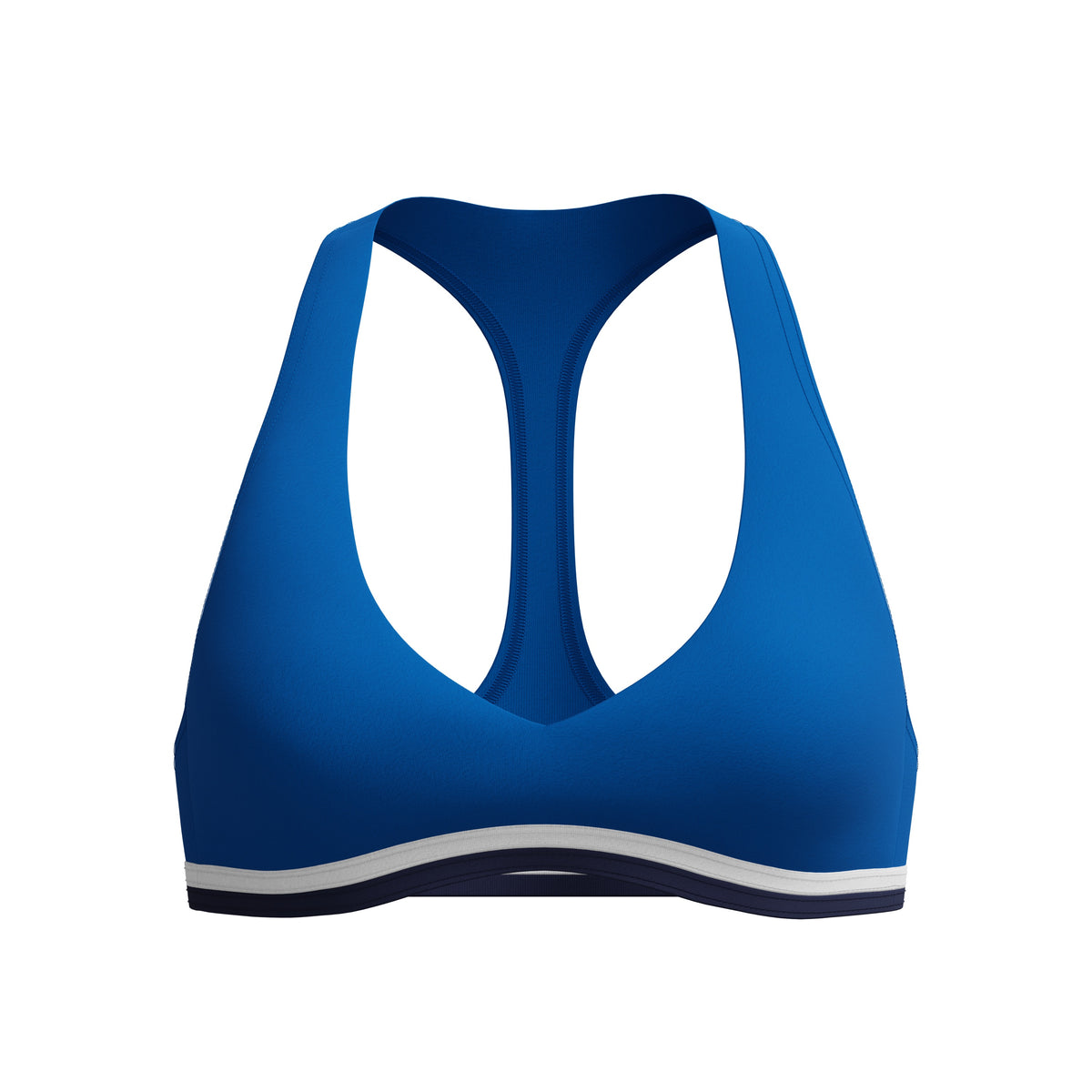 Speedo Women's Racerback Bikini Top - TURKISH SEA/WHITE