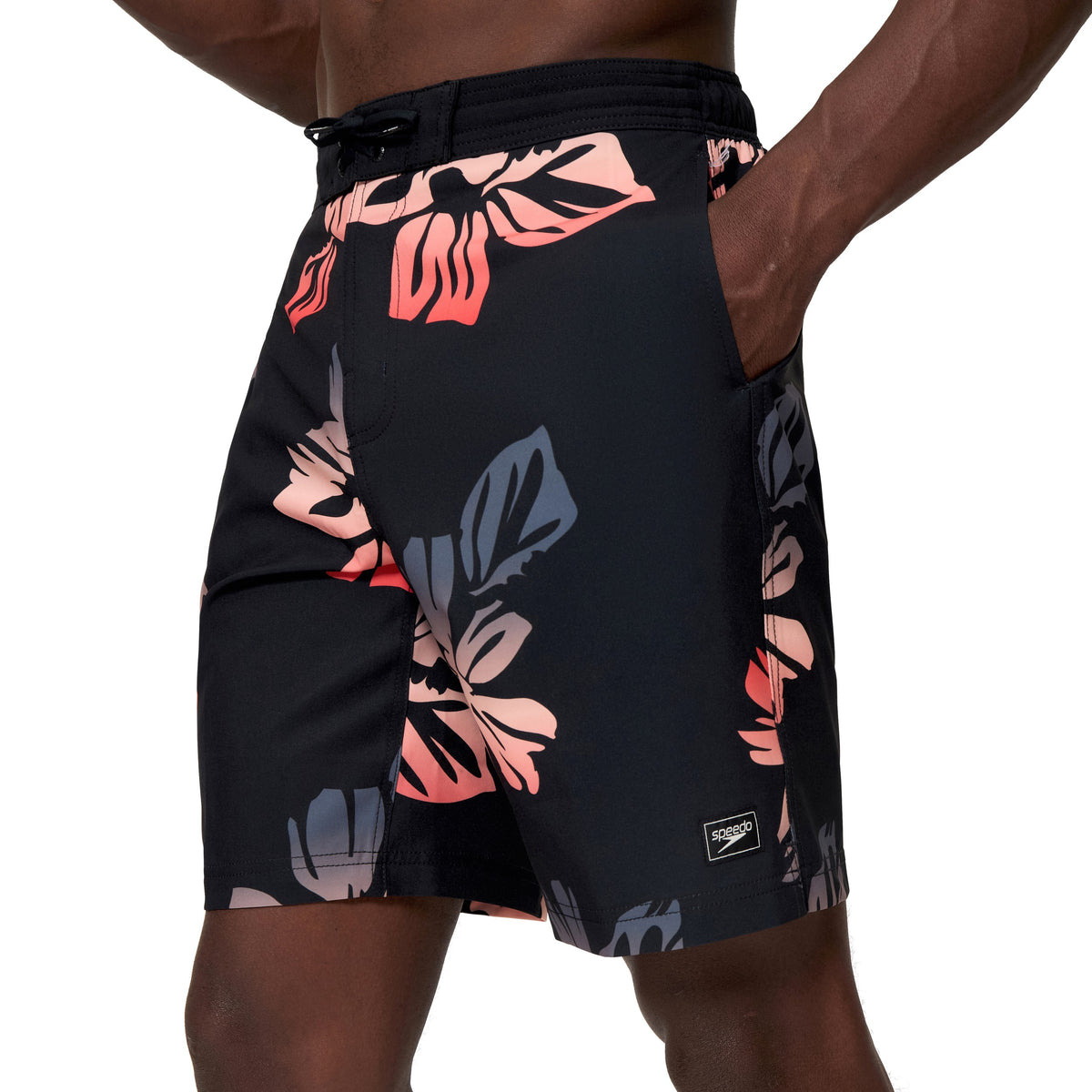 Speedo Print Bondi Boardshort 20 INCH - ANTHRACITE/PASTEL PEACH