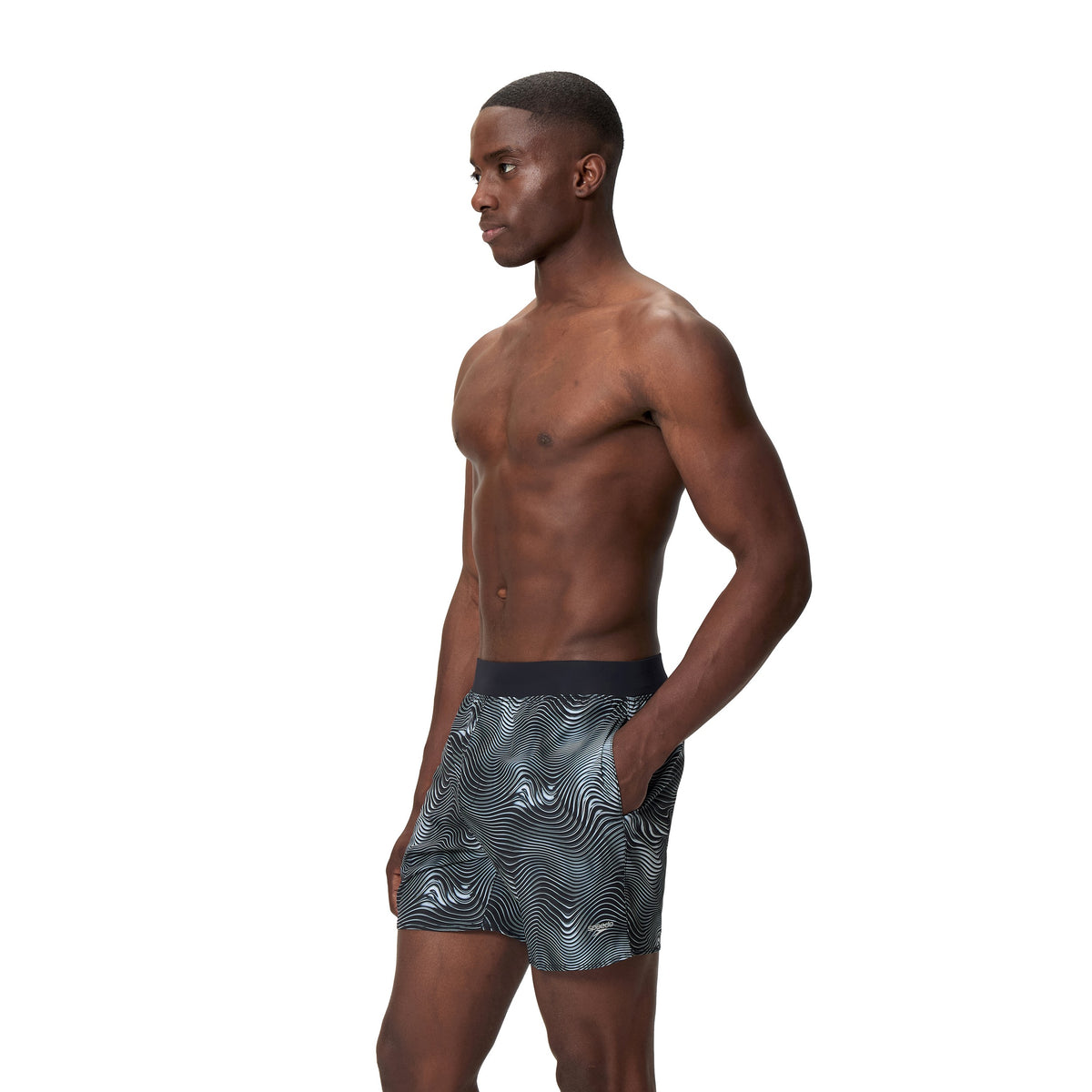 Speedo Print Lookout Volley 16 INCH - ANTHRACITE/LEAD GREY