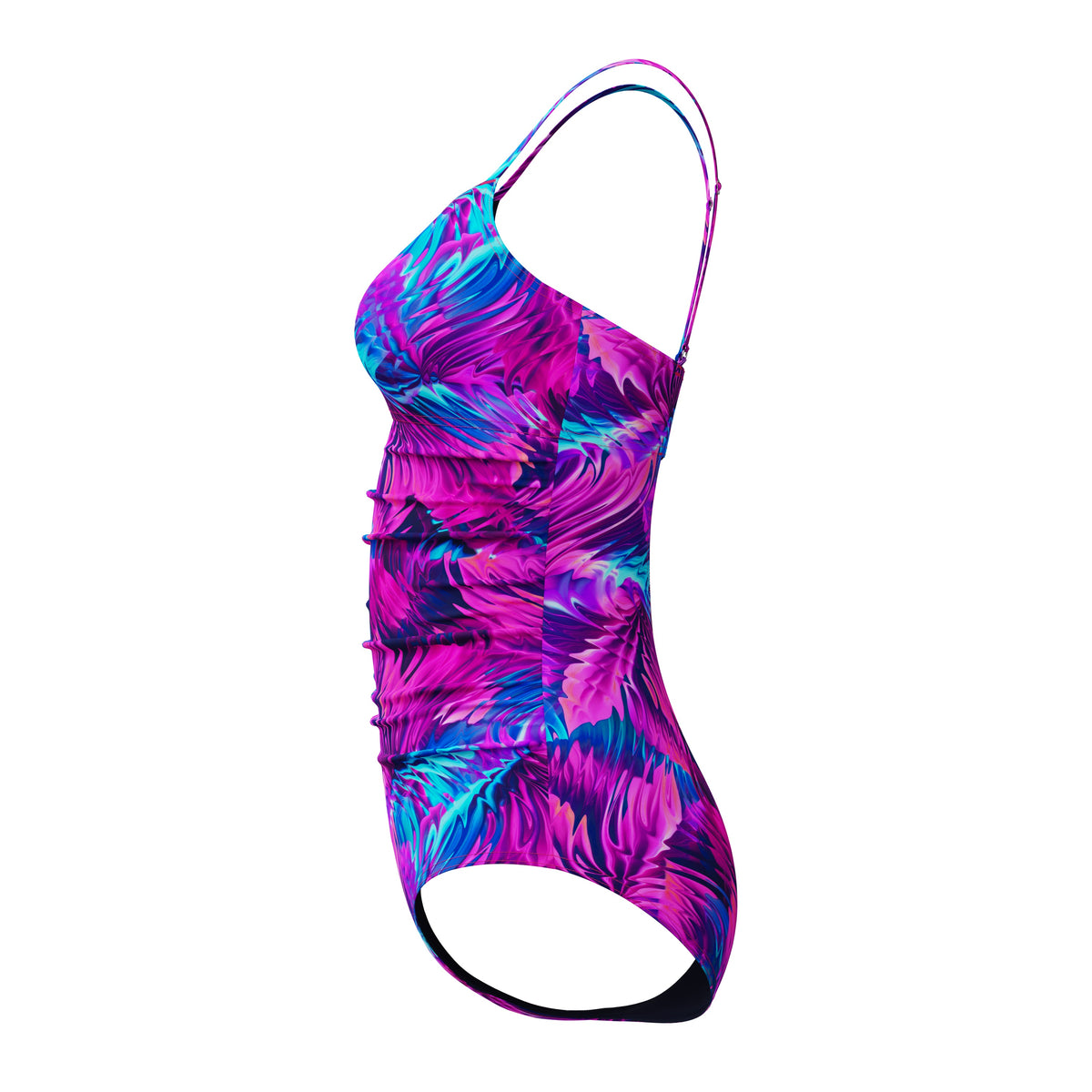 Speedo Adjustable Print Shirred ONE Piece - PEACOAT/MARGARITA PINK
