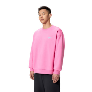 Speedo LOGO Fleece CREW - NEON FLAMINGO