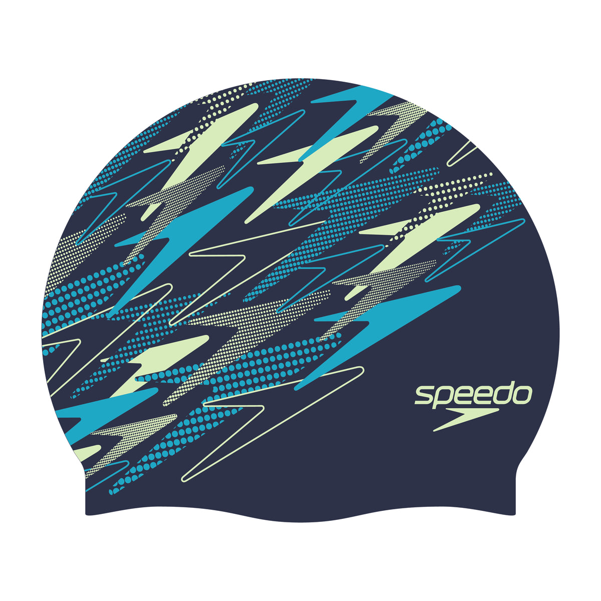 Speedo Printed Silicone CAP - PEACOAT/PALE CLOVER/MAYAN BLUE