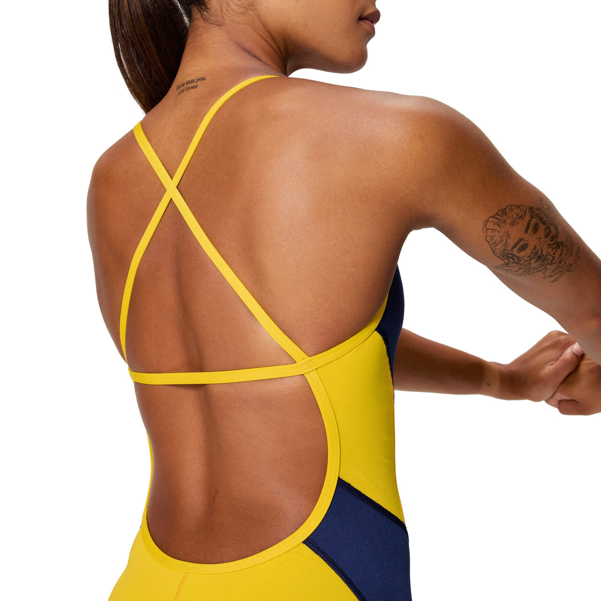 Speedo EDGE Splice Crossback - TEAM NAVY/GOLD