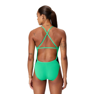 Speedo EDGE Splice Crossback - TEAM BLACK/GREEN