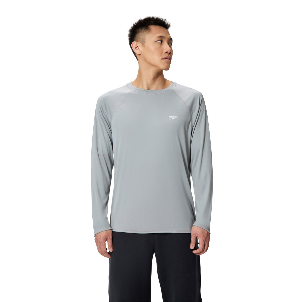 Speedo LONG Sleeve EASY SWIM Shirt - MONUMENT