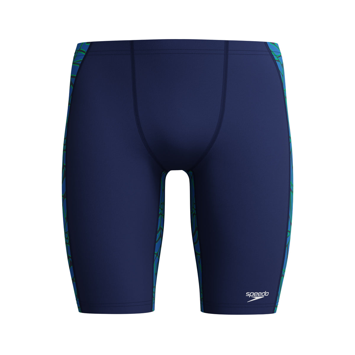 Speedo Male Petal Polygon Jammer - TEAM ROYAL BLUE/BRIGHT GREEN