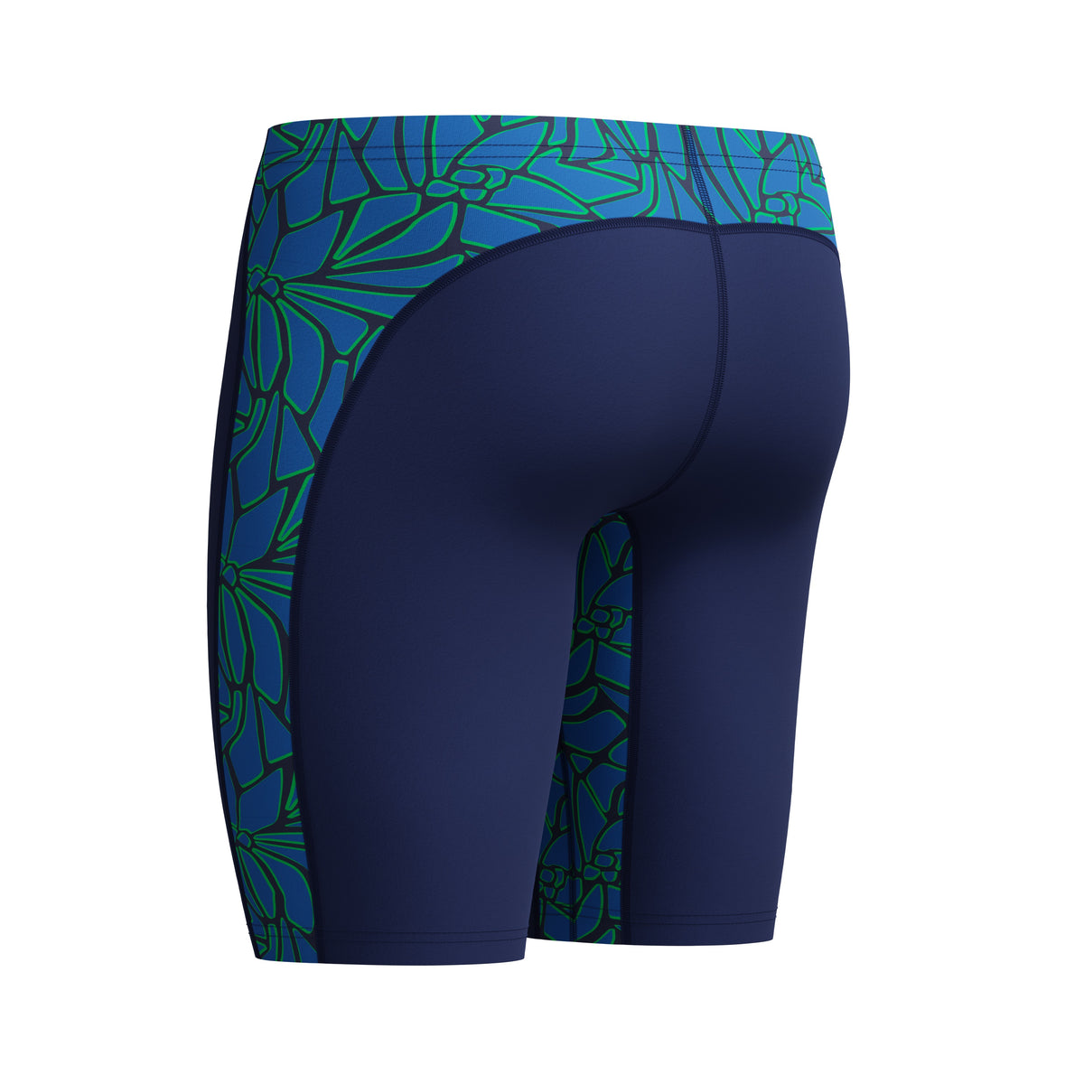 Speedo Male Petal Polygon Jammer - TEAM ROYAL BLUE/BRIGHT GREEN