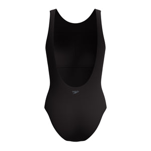 Speedo Solid HIGH NECK ONE Piece - ANTHRACITE