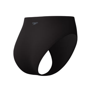 Speedo Solid Cheeky HIGH Waist Bikini Bottom - ANTHRACITE