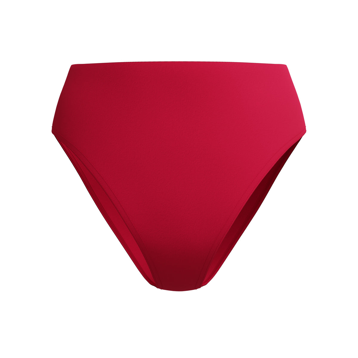 Speedo Solid Cheeky HIGH Waist Bikini Bottom - RUBY