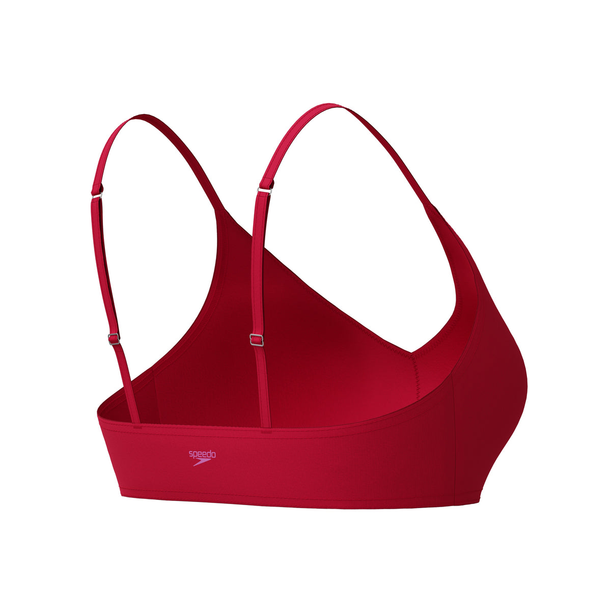 Speedo Solid Triangle Bikini TOP - RUBY