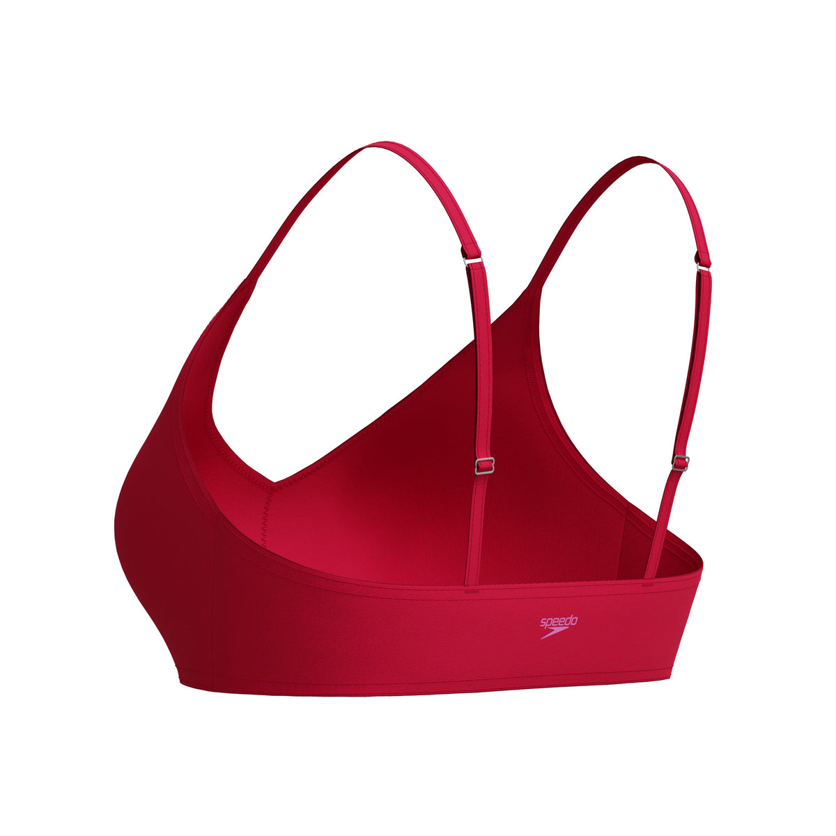 Speedo Solid Triangle Bikini TOP - RUBY