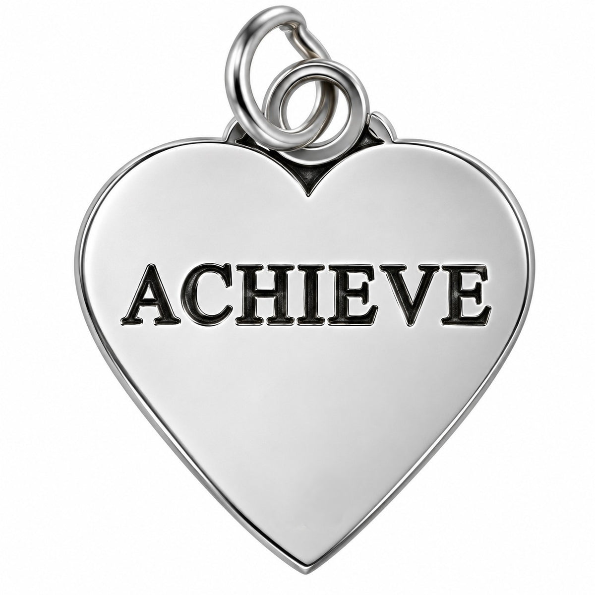 Sterling Silver Motivational Heart-Shaped Charms - Pendant - 27