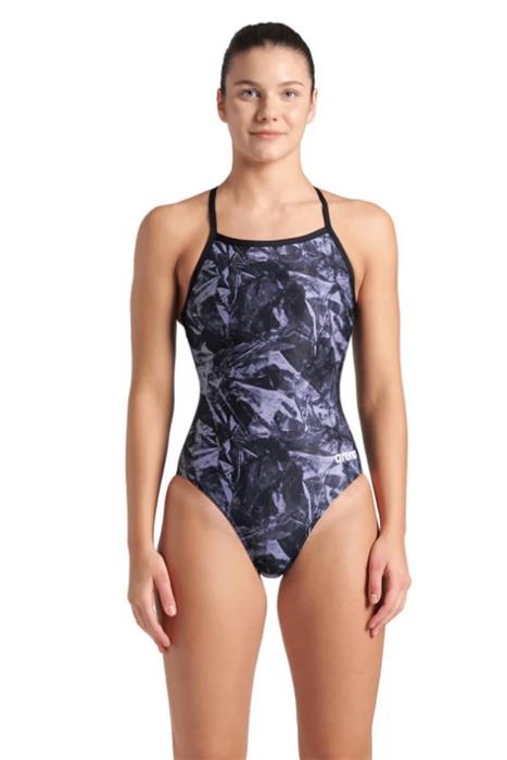 Arena Crackle Print MaxLife Eco Women's LightDrop Back 1-Piece - 25