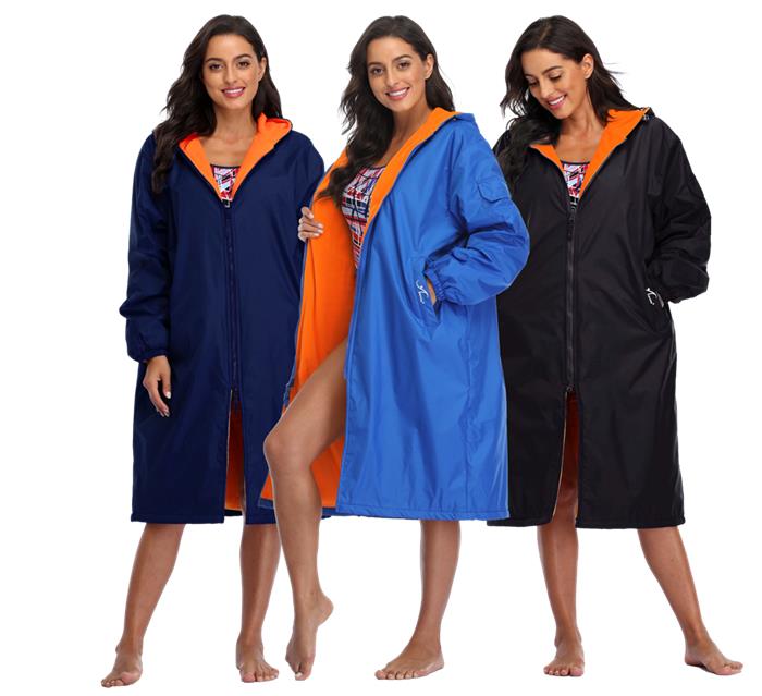 Adoretex Unisex Solid Fleece-Lined Swim Parka - 25