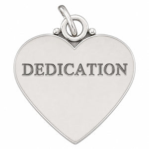 Sterling Silver Motivational Heart-Shaped Charms - Pendant - 27