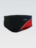Men's XtraSleek Spandex Black/Red Team Panel Racer - Spandex Black/Red front