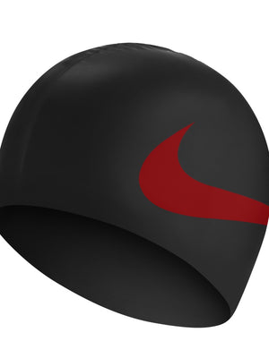 Nike Swim Silicone Cap - Black/Red