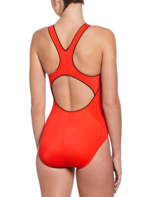 Nike Swim Women's Powerback One Piece - Light Crimson alternate image 1