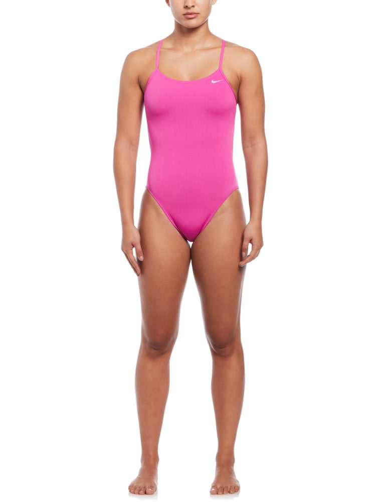 Nike Swim Hydrastrong Essential Women's Cutout One Piece - Fire Pink alternate image 2