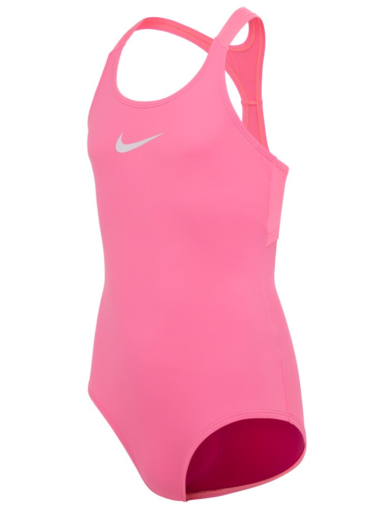 Nike Swim Effortless Essential Big Kids' (Girls') Racerback One Piece - Sunset Pulse