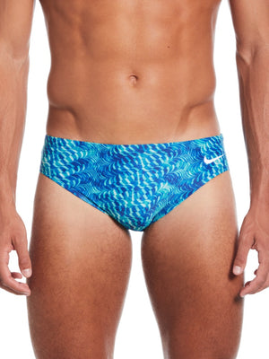 Nike Swim Hydrastrong Pool Lanes Men's Brief - Blue Green