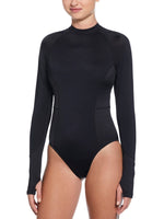Nike Swim Hydralock Fusion Women's Long Sleeve One Piece - Black