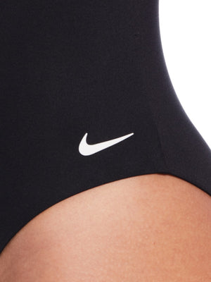 Nike Swim Effortless Essential Women's V-Neck One Piece - Black alternate image 2