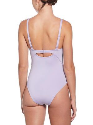 Nike Swim Effortless Essential Women's V-Neck One Piece - Hydrangeas alternate image 1