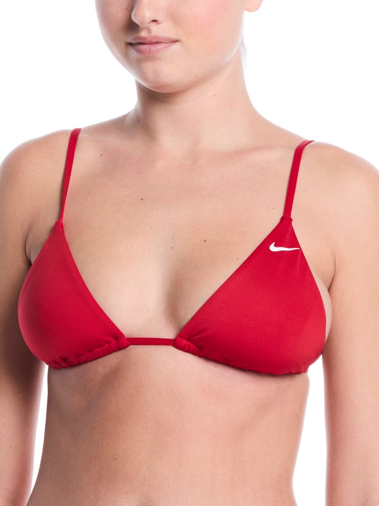 Nike Swim Effortless Essential Women's Triangle Bikini Top - Gym Red