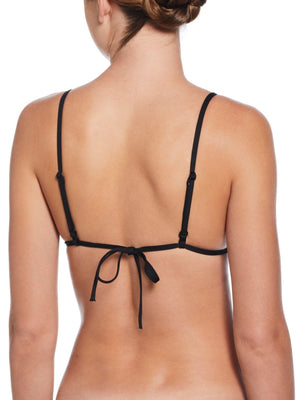 Nike Swim Women's Terry Texture Triangle Bikini Top - Black alternate image 1