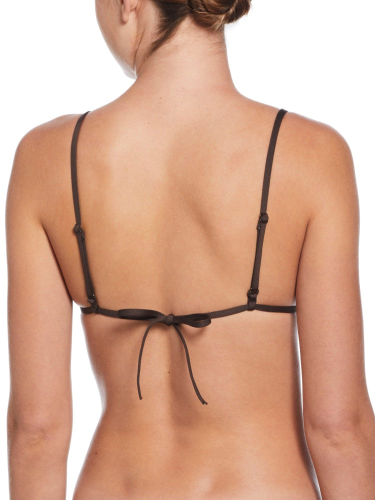 Nike Swim Women's Terry Texture Triangle Bikini Top - Baroque Brown alternate image 1
