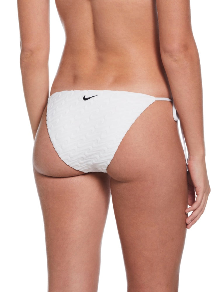 Nike Swim Women's Terry Texture Tie String Bikini Bottom - White alternate image 1
