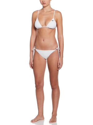 Nike Swim Women's Terry Texture Tie String Bikini Bottom - White alternate image 3