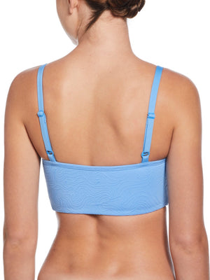 Nike Swim Women's Jacquard Texture V-Neck Midkini - University Blue alternate image 1