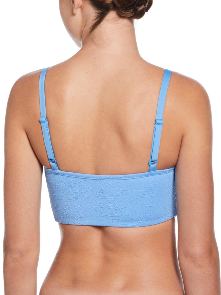 Nike Swim Women's Jacquard Texture V-Neck Midkini - University Blue alternate image 1